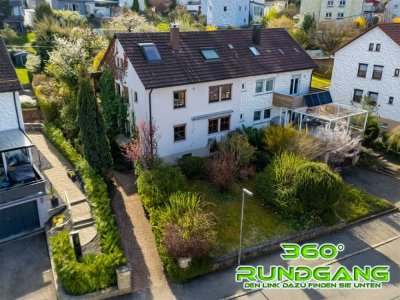 Doppelhaushälfte in Pfullingen mit Garten und überdachtem Balkon