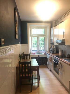 3-Zimmer-Erdgeschosswohnung mit Terrasse, Garten und Einbauküche in Hamburg Eppendorf