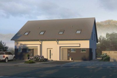 Individuelles Doppelhaus in Nürnberg - Flexibles Ausbauhaus mit KfW55 Standard und 262 m² Wohnfläche