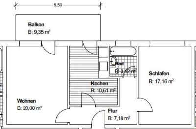 Geschmackvolle 2-Raum-EG-Wohnung mit Balkon in Stutensee-Büchig