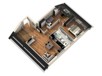 Hochwertige 3,5-Raum-DG-Wohnung mit gehobener Innenausstattung und Dachterrasse in Ulm-Eggingen