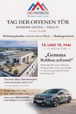 Jetzt Wohnung sichern &amp; Traumauto gewinnen! Modern LIving Traun – Penthaus Top 20
