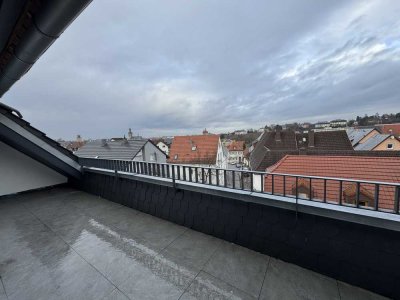 Penthouse mit Dachterrasse und beeindruckendem Blick über die Bruchsaler Innenstadt