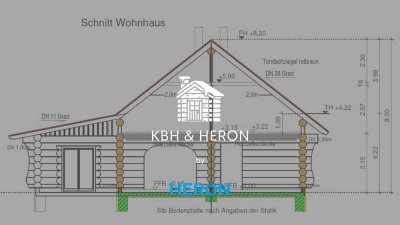 KBH & HERON - Nur für Grundstückbesitzer! - Projektiertes kanadisches Blockhaus.