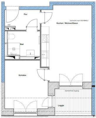 Erstbezug, 1,5-Zimmer Wohnung mit Terrasse, Neubau, Einbauküche, möbliert