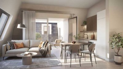 Helle Dachgeschosswohnung mit Balkon