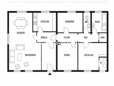 Tauschwohnung: Große 4 Zimmer Wohnung mit Garten im Kaiserviertel