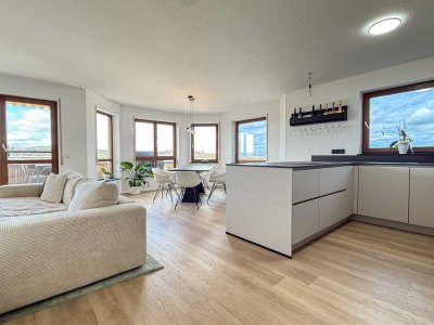 Helle 3,5-Zimmer Wohnung mit Balkon, Weitblick, gehobener Ausstattung & zwei TG Stellplätzen