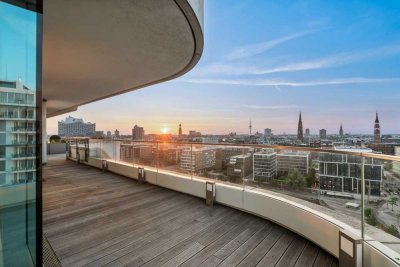 Premium-Ausblick im 12. Obergeschoss mit umlaufender Panoramaterrasse im Marco-Polo-Tower