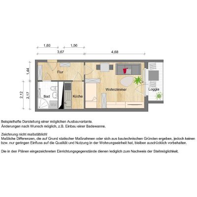 1-Raumwohnung zentraler Lage