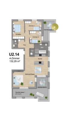 Ein Traum:  4-Zimmer-Penthousewohnung