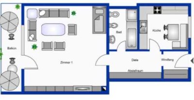 Helle 1,5-Zimmer-Wohnung mit Balkon in Herten WE 33