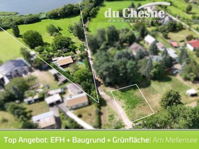 Bungalow als Bestand auf 1.253m² + Baugrundstück 819m² + 8.497m² Grünfläche
