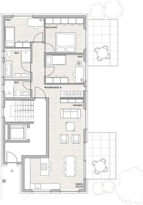 4,5 Zimmer-Wohnung mit 2 Süd-Terrassen und großzügigem Garten, A+!