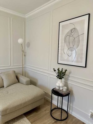 2 Zimmer Wohnung im Grünen mit Balkon stilvoll möbliert