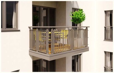 Eberswalde: ERSTBEZUG im LUXUS Neubau: 1,5-Zi mit 25 m² und Balkon ab 2026 BEZUGSBEREIT