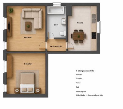 2-Zimmer-Wohnung in der KTV mit Badewanne, Laminat, Stellplatz opt.