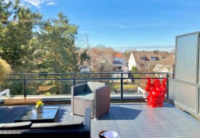 Modern möblierte 2,5 Wohnung mit großer Terrasse zw. Yachthafen u. Oberkassel