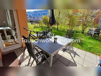 Tauschwohnung: Garten/Terrassenwohnung mit 3 Zimmern + Hobbyraum