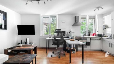 Stilvolles Wohnen: Modernes 1-Zimmer-Apartment mit offener Küche