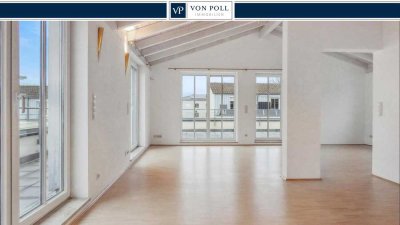 Lichtdurchflutetes Penthouse mit Dachterrasse und hochwertiger Küche