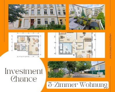 Großes Mietsteigerungspotenzial inklusive - 5-Zimmer Wohnung in Magdeburg
