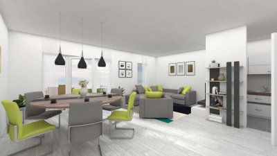 WOW großzügige, helle und freundliche 4 Zi. Neubau Whg. mit Balkon und EBK Bieber Nord