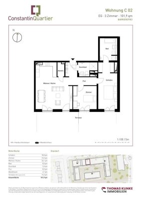 traumhafte 3 Zimmerwohnung im Erdgeschoss mit Terrasse