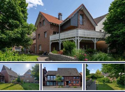 Charmantes 3-Häuser-Ensemble & Baugrundstück im Herzen von Südkirchen mit idyllischem Gartenparadies