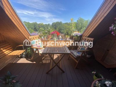 Tauschwohnung: Exkl. Maisonette-Whg im Gut + Wasserblick auf Peißnitz-Insel