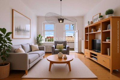 *Provisionsfrei! Handwerkerwohnung: renovierungsbedürftige 2 Zi.-Altbauwohnung mit Balkon unweit vom