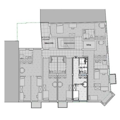 WE10 All-inclusive-Miete: exklusiver vollmöblierter Neubau, 1-Zi-Wohnung mit Einbauküche