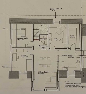 Helle 3,5-Zimmer Wohnung in Güntersleben
