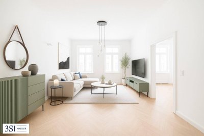 Kompakter Altbautraum mit Balkon: Hochwertig saniert und stilvoll gestaltet