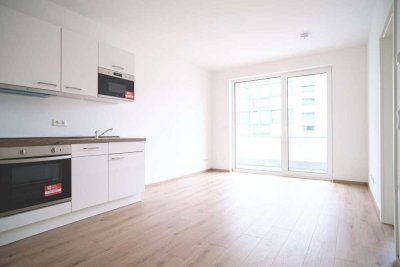 Wohnen im Neubau - 1,5 Zimmer-Wohnung mit Balkon und Einbauküche
