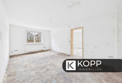 2-Zimmer-Hochpattere-Wohnung zum Selbstgestalten mit Keller & Garage in Reutlingen
