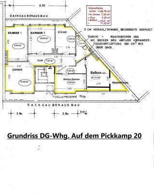 schmucke Dachgeschoss-Wohnung mit Balkon