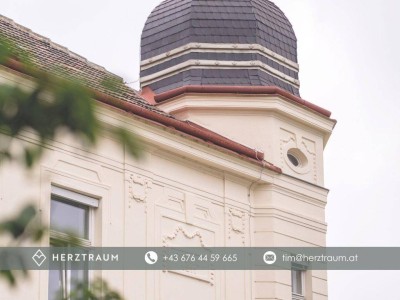 Altbaujuwel mit 77,66 m² – Sanierungsbedürftige Erkerwohnung mit Süd-Ausrichtung &amp; Weitblick in Döbling - PROVISIONSFREI