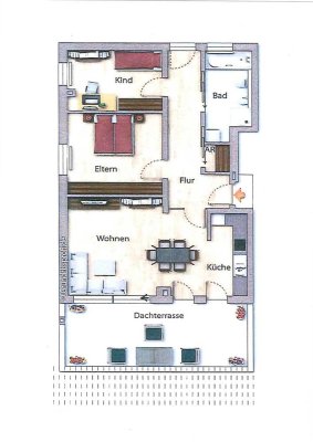 Traumhafte 3-Zimmerwohnung mit Dachterrasse