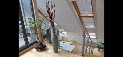 Loft-Maisonette mit Sauna und Atrium, zentral und ruhig in Leipzig mit neuer Einbauküche