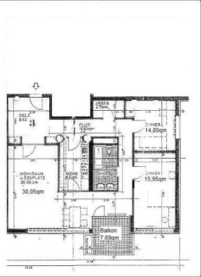 3 Zi. Wohnung in Wörth am Rhein mit Balkon, TG, Kellerabteil und Blick