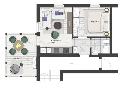 Gemütliche Wohnung in Kufstein zu vermieten.