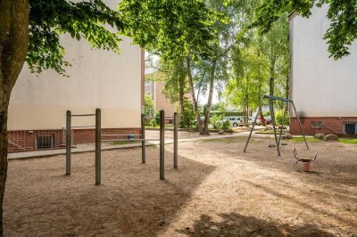 3 Zimmer Wohnung im Erdgeschoss mit Balkon und Spielplatz