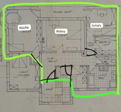 Wohnung auf dem Land für 2-3 Personen