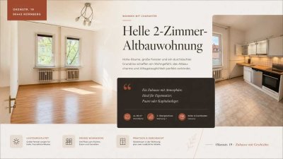 Sonnige 2-Zimmer-Eigentumswohnung im Altbau, 3. OG, ca. 66 m2, Keller & Dachboden