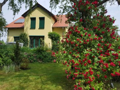 Lichtdurchflutetes großzügiges Haus mit Kamin, Sauna und eigenem Garten zur Miete