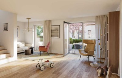 TRAUMHAFTE DOPPELHAUSHÄLFTE IM BEZAUBERNDEN MÄRCHENVIERTEL VON WALDPERLACH – NEUBAU IM ENTSTEHEN