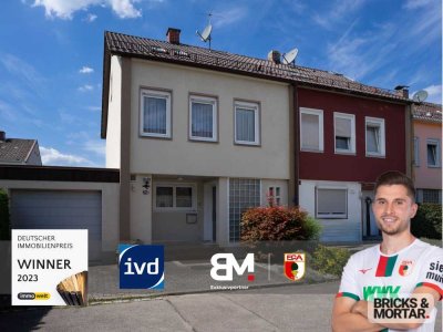 Ruhig gelegenes Reiheneckhaus in Augsburg-Haunstetten – einzugsbereit mit Modernisierungspotenzial