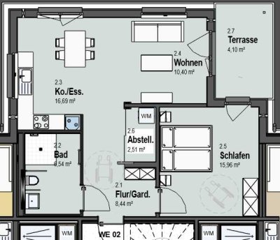 Barrierefreie 2-Zi-Wohnung im Erstbezug (2-EG)