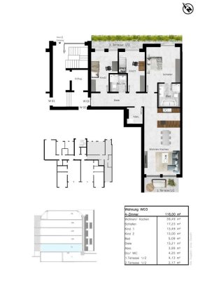 Großzügige 4-Zimmer Wohnung mit Balkon in Barmen, EG